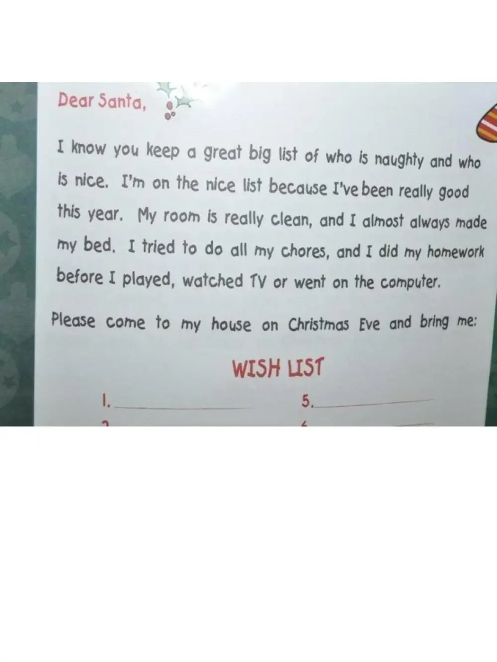 Christmas Santa Cookie Plate, Letters to Santa & Milk Bottle, Straw & Lid